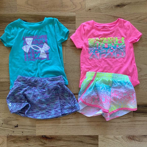 Under armour shorts and tee set. Size 12 months - Picture 1 of 5